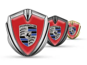 Porsche Silicone Emblema Badge Disegno Max Costruita